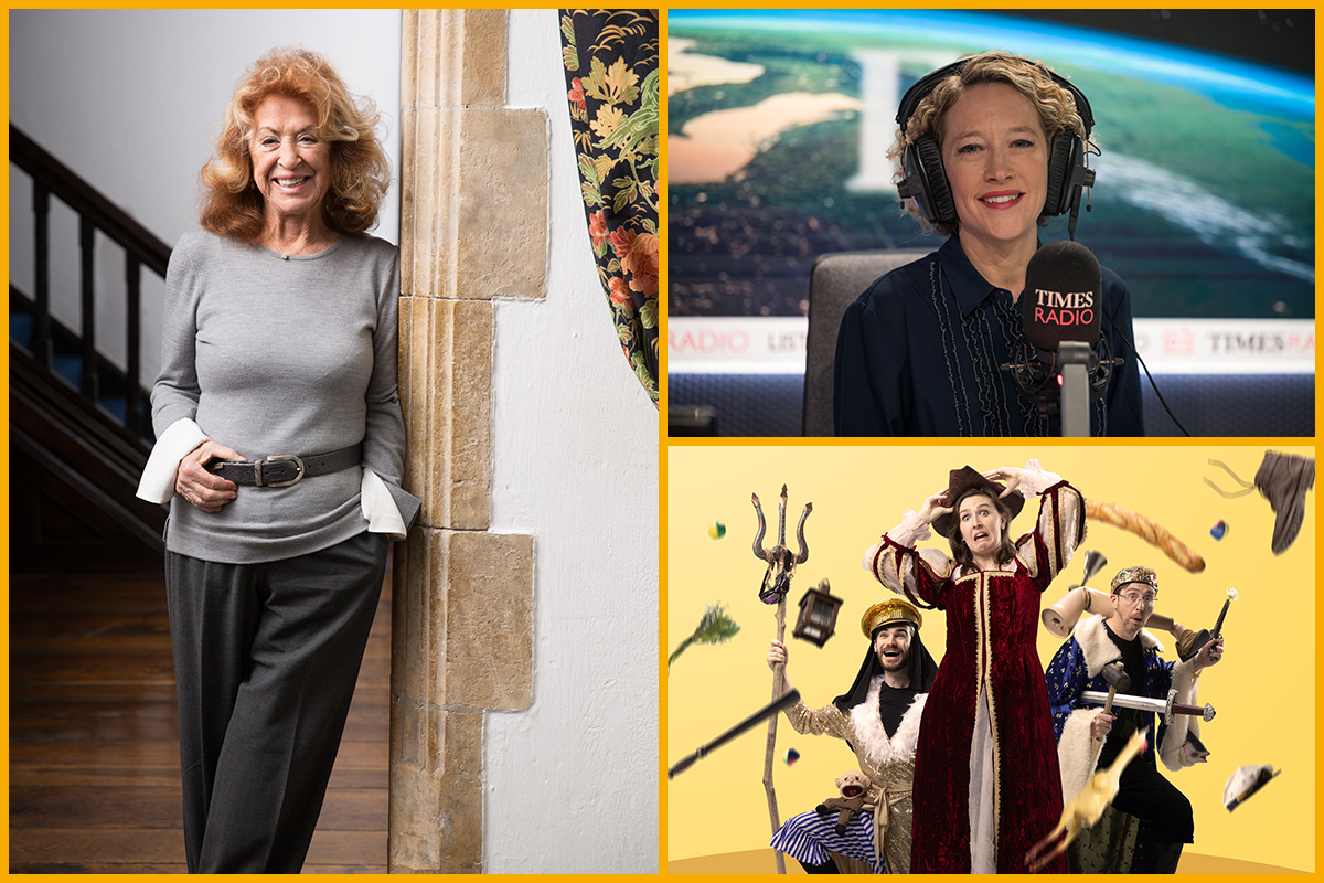 Lynda La Plante, Cathy Newman, the cast of 'You're Bard'